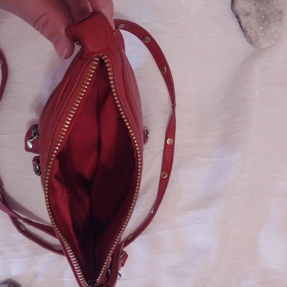 Sabina NY Red Leather Gold Stud Purse - Picture 7 of 8